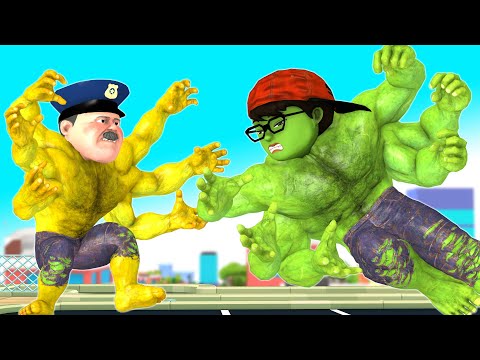 Poor Nick transform NickHulk Six Hand Vs PoliceHulk Six Hands - Scary Teacher 3D Sad Story