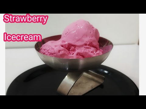 🔥Strawberry Icecream/Natural Icecream Recipe/Homemade Strawberry Icecream