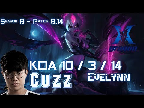 KZ Cuzz EVELYNN vs JAX Jungle - Patch 8.14 KR Ranked