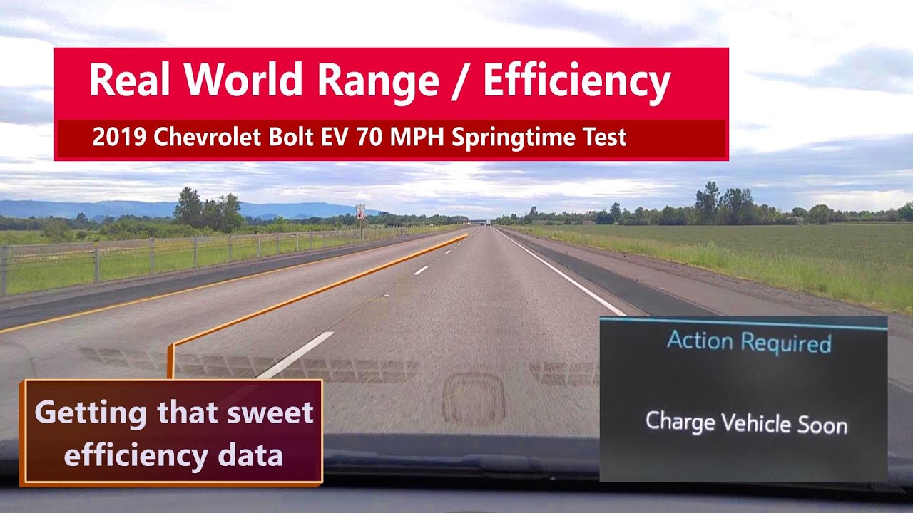 2019 Chevy Bolt EV Range / Efficiency Test (70 MPH ...