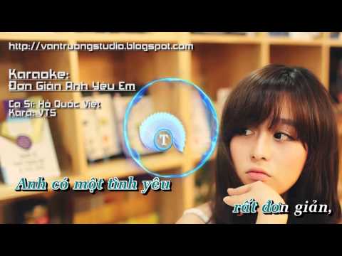 [Karaoke HD] Đơn Giản Anh Yêu Em - Hồ Quốc Việt _ VTS