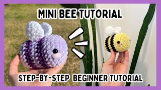 Crochet Mini Bee Tutorial 🐝✨ Perfect for Beginners, Step by Step, FREE