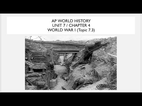 Unit 7, Chapter 4: WWI (Topic 7.3)
