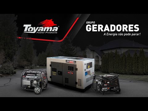 Gerador de Energia a Diesel 4T 12,5 KVA 220V Trifásico 794CC TDWG12000SGE3D-N TOYAMA-254-011 - Vídeo