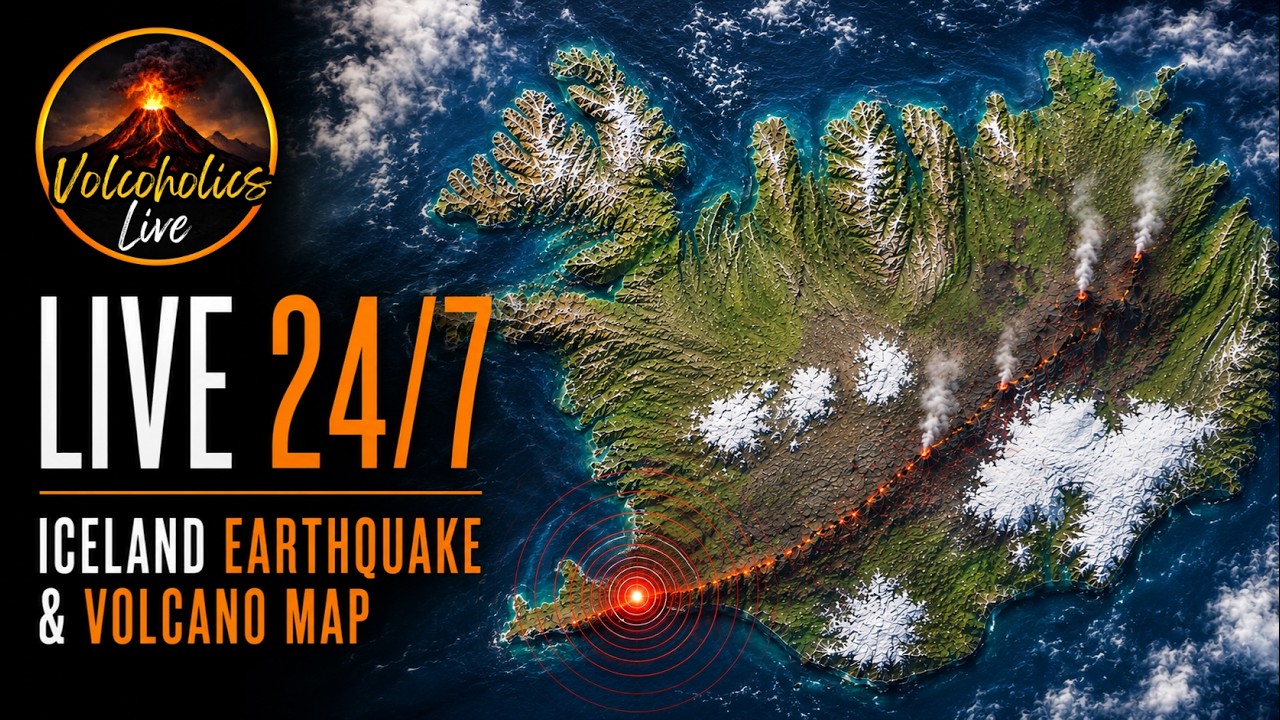 Live webcam view of Iceland Earthquake & Volcano Map