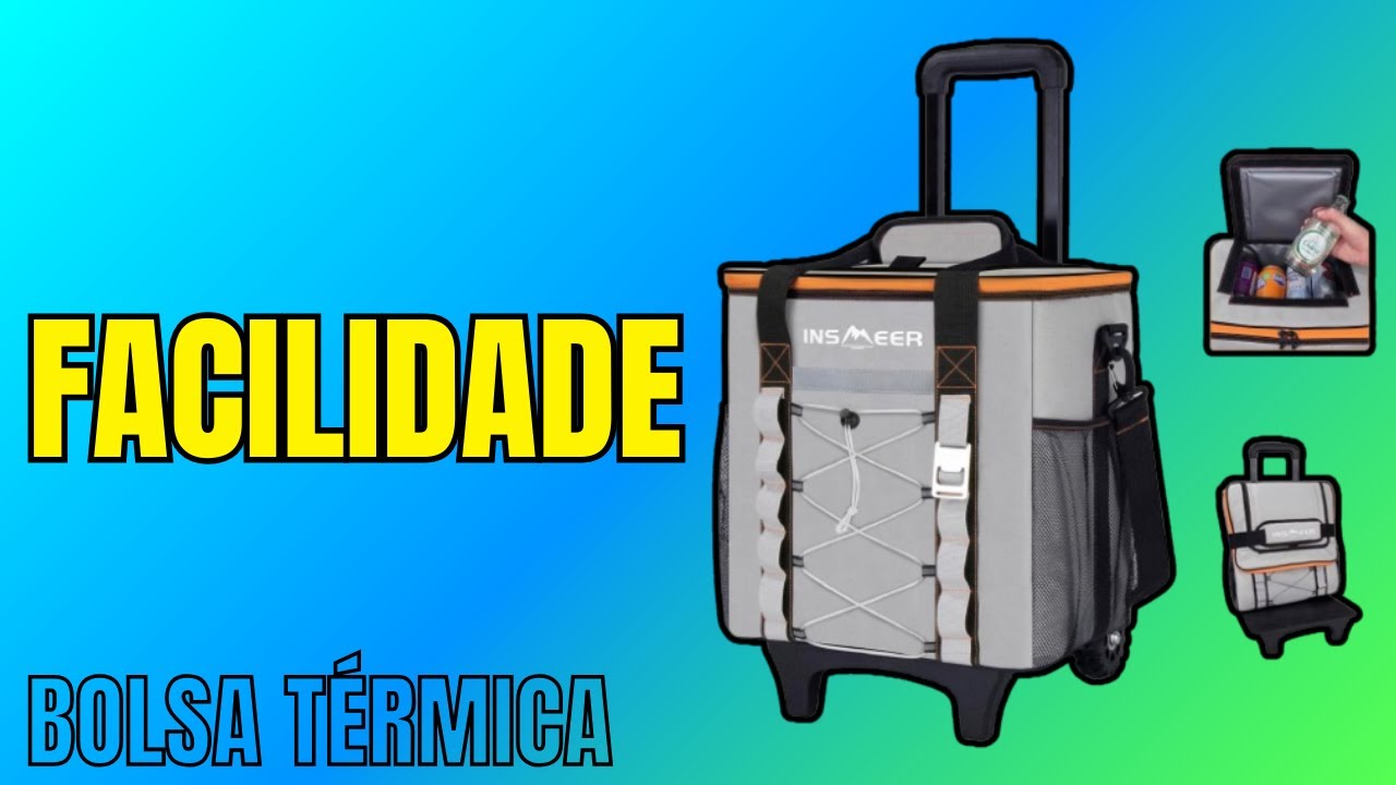 Bolsa Termica com Rodas: Dobrável e Super Espaçosa!#bolsatermica