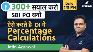 Percentage Calculations for SBI PO PRELIMS 2020  | Quant Strategy  | Jatin Agrawal | Gradeup