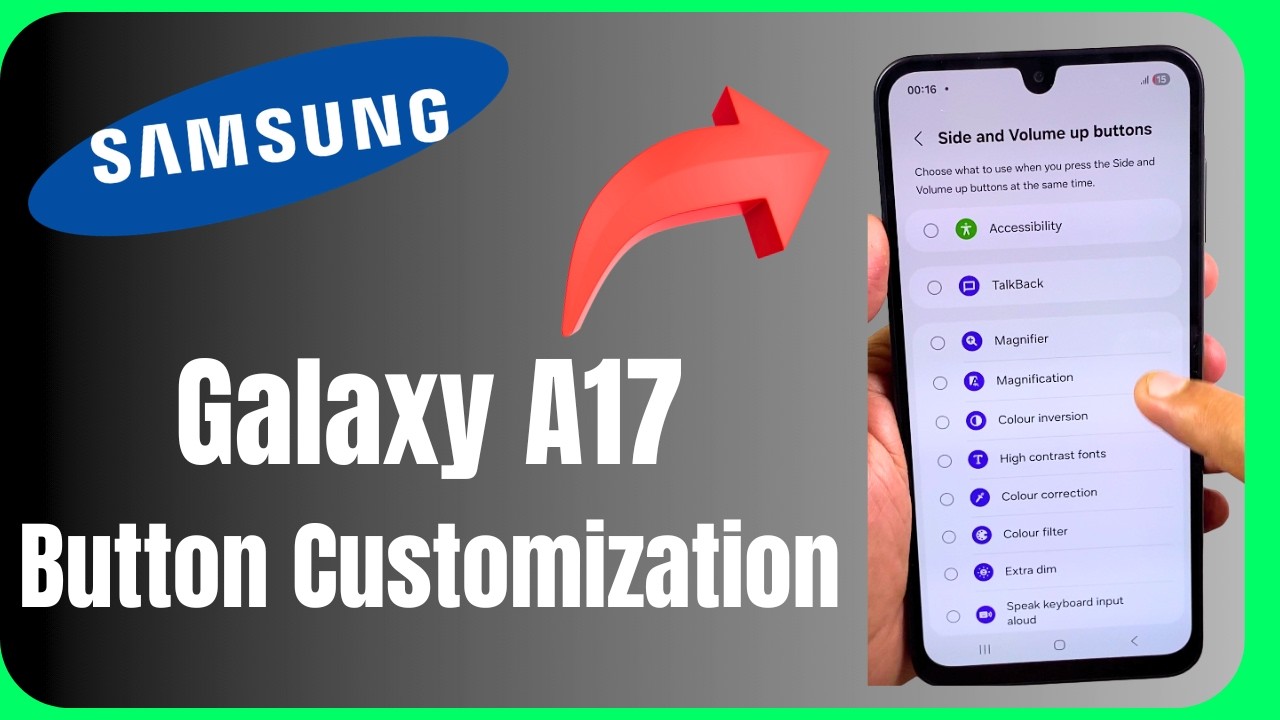 ⚡ Galaxy A17 Side Button Customization | Volume Control Settings 😱📱