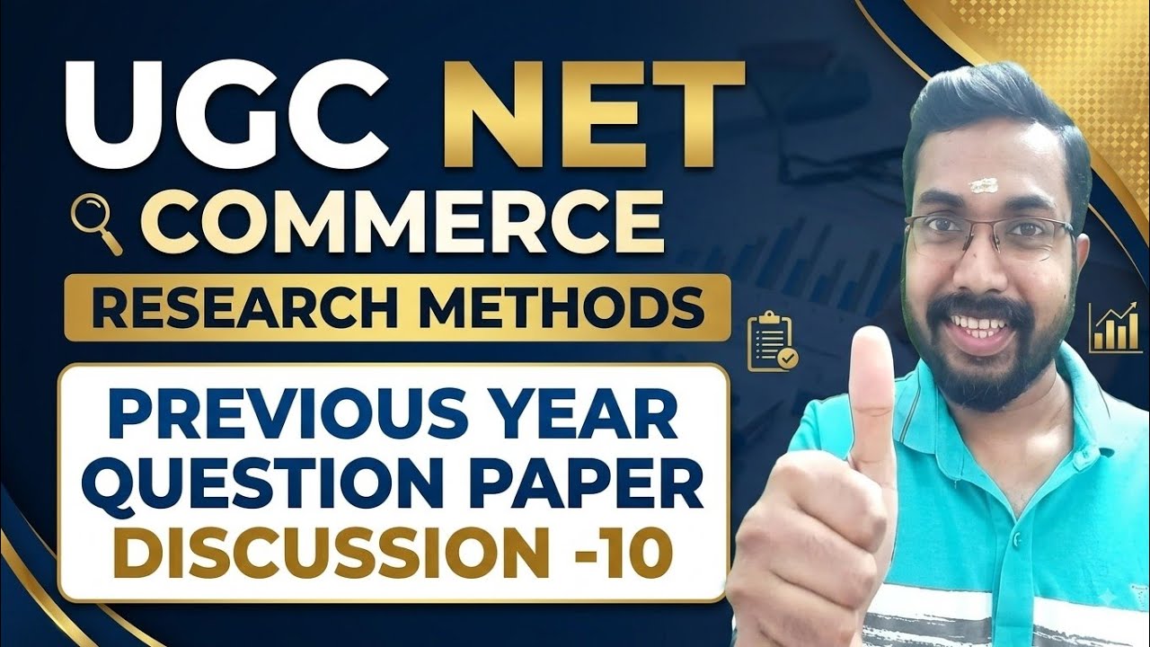 UGC NET Commerce Previous Year Question Paper Discussion-10|Research Methods 