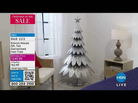 Emryn House 5ft. Tall Galvanized Iron Tree