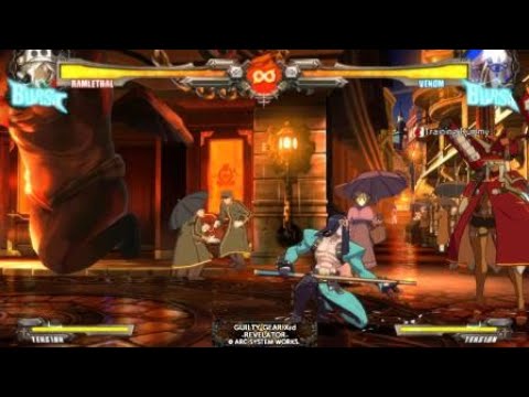 GGXrdR2.1 Venom/ヴェノム: Universal Corner Throw + Double Head Morbid Setup
