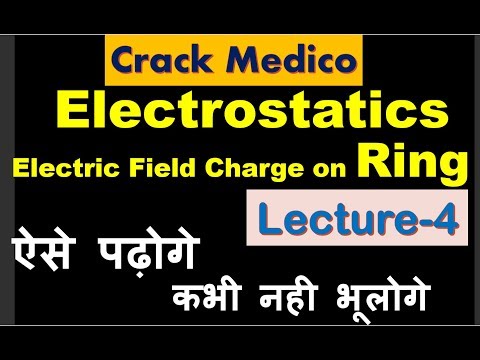 Electrostatics || Lecture-4||Electric Field Charge on Ring ||For NEET-19|| By-Crack Medico Video
