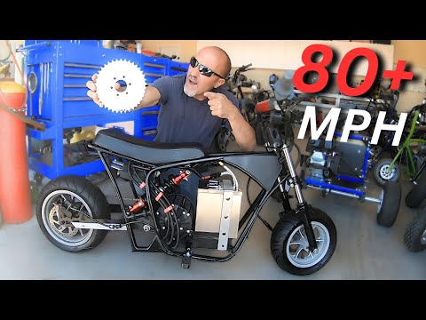 QS138 Minibike Goes FULL SEND – 80+ MPH on Electric
