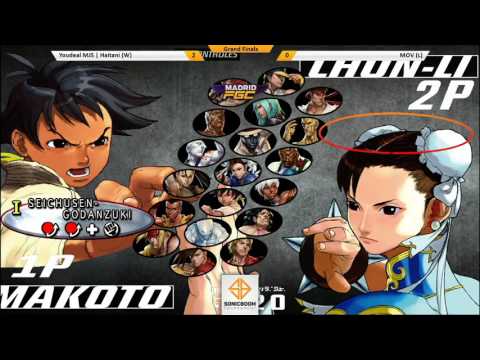 Sonic Boom 2016 SF III 3S Grand Finals Youdeal MJS Haitani (Makoto) vs MOV (Chun)