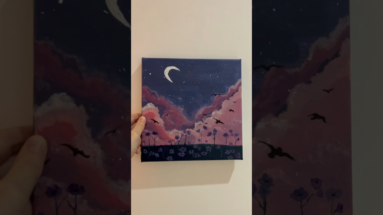 Painting pink fluffy clouds🩷☁️