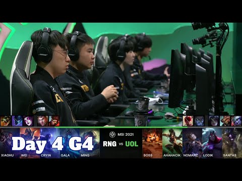 RNG vs UOL - Day 4 LoL MSI 2021 Group Stage | Royal Never Give Up vs Unicorns of Love full game