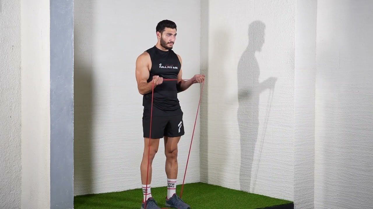 Resistance Band Bicep Curls exercise thumbnail