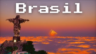 Viajei pelo BRASIL Dentro de um SERVIDOR de MINECRAFT