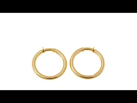 Bellezza Bronze Tubular ClipOn Hoop Earrings