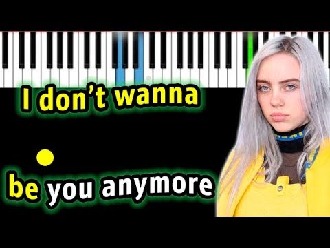 Billie Eilish - idontwannabeyouanymore | Piano_Tutorial | Разбор | КАРАОКЕ | НОТЫ MIDI