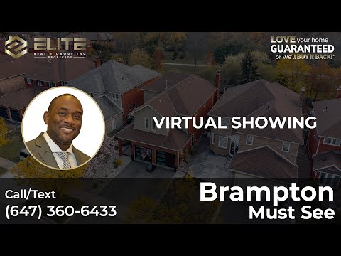 9 Lord Simcoe Dr Brampton, ON L6S 5G4 Virtual Showing w/Roger Townsend (647) 360 6433