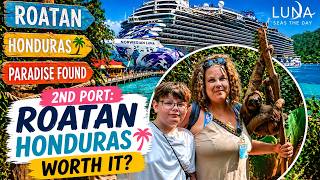 Roatan Honduras Cruise Port Review | Sloths, Monkeys , private snorkeling & massage on the beach !! 