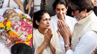 Amitabh Bachchan, Rishi Kapor Pay Last Respect To  Vinod Khanna At His Funeral