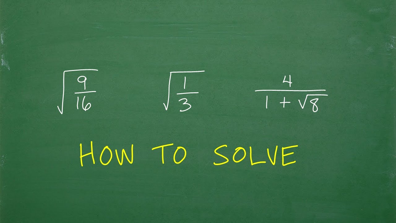 How do you take the Square Root of Fractions? Let’s see…