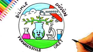 Bilim ve Teknoloji Haftası Resmi Çizimi - Science and Technology Week Drawing - 