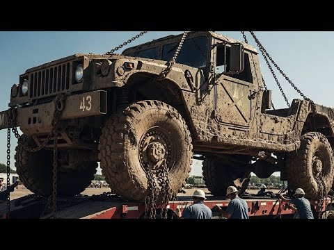 Thumbnail for ASMR Military Vehicle Restoration | C12 AM General HUMVEE Prototype Left behind In Abandoned Theme.. by AM General