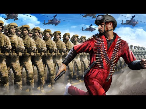 1 VS 100 MILITARY Manhunt in GTA 5!