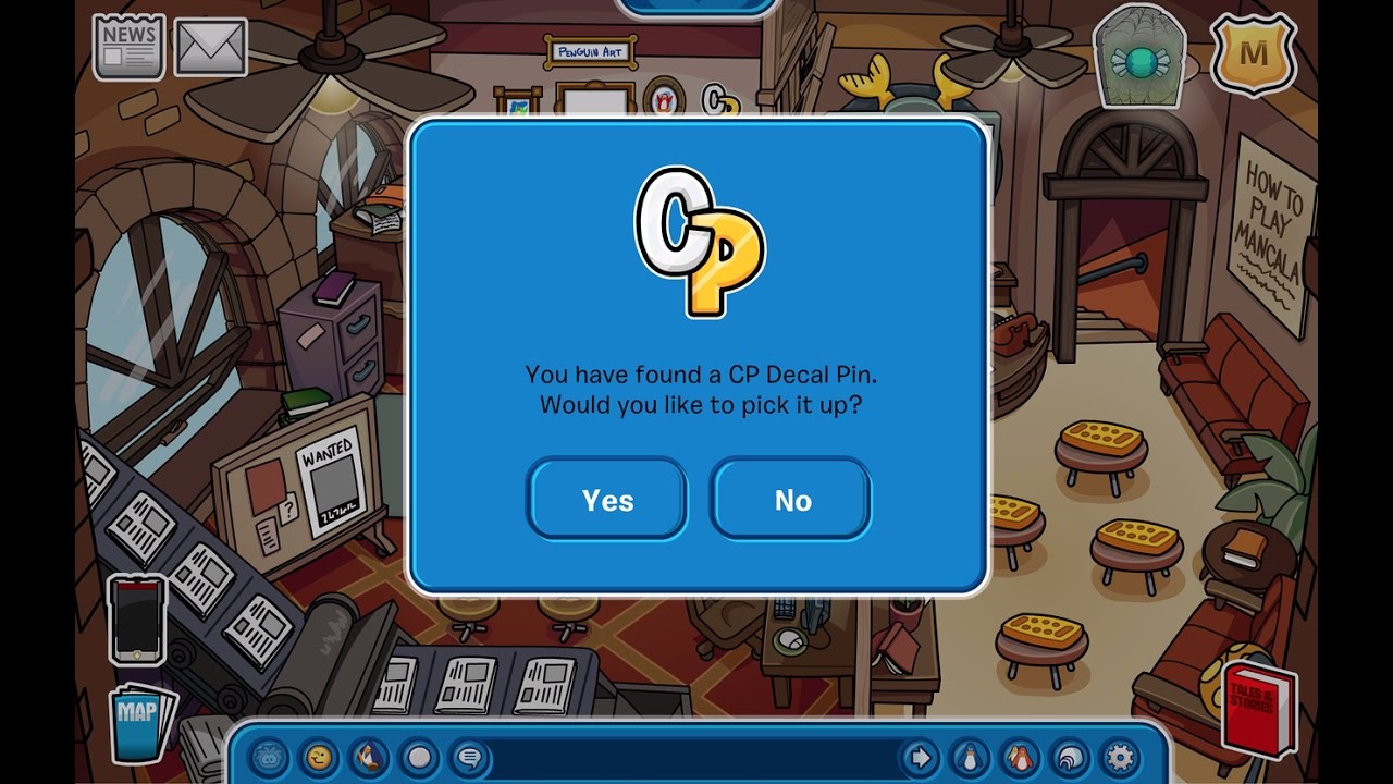 Club Penguin CP Decal Pin 4K