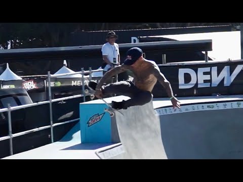 RYAN SHECKLER SKATES THE BIG BOWL DURING A PHOTO SHOOT FOR DEW TOUR