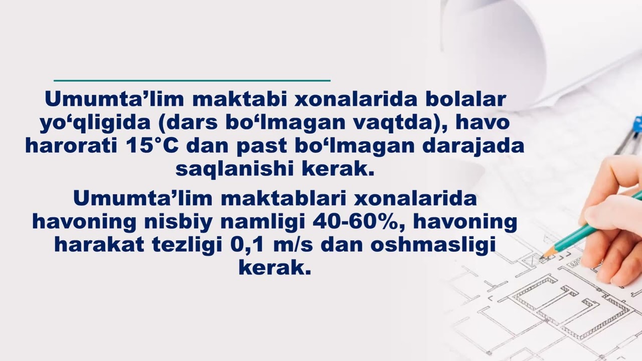 Umumta'lim maktablarini loyihalashtirish va qurishning gigiyenik talablari