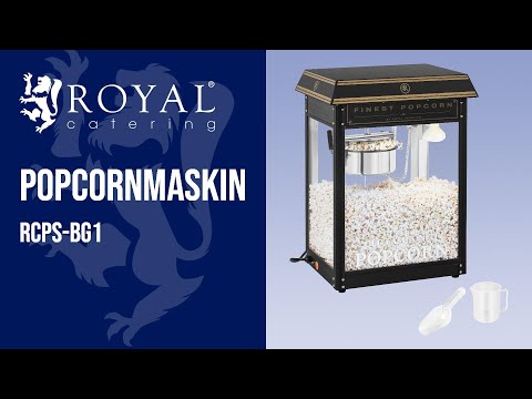 video - Popcornmaskin - svart og gull