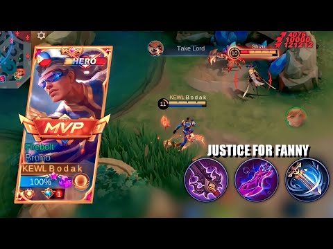 BRUNO INSANE ATTACK SPEED AND CRITICAL | GOLDLANE BRUNO BEST BUILD AND EMBLEM - MLBB