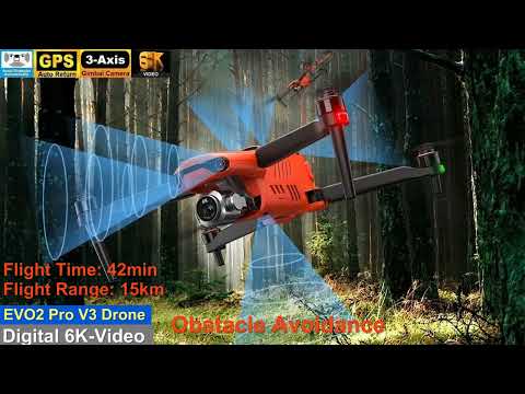 EVO II Pro V3 Obstacle Avoidance 6K-Video Long Flight Drone – Just Released !