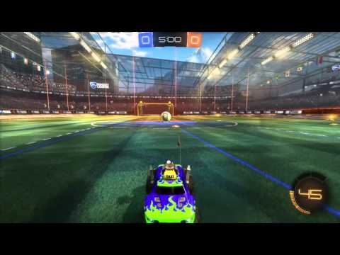 Rocket League - Scoring a goal while reversing (Still a Show-Off trophy)