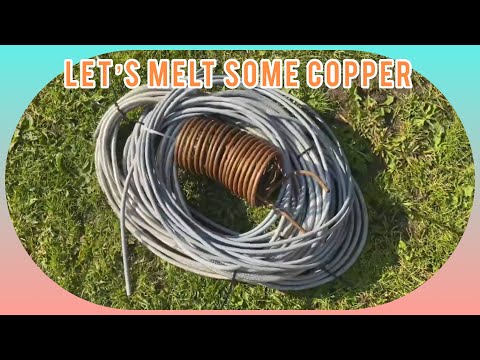 Melting copper wire donated from a subscriber, 10kg devil forge asmr