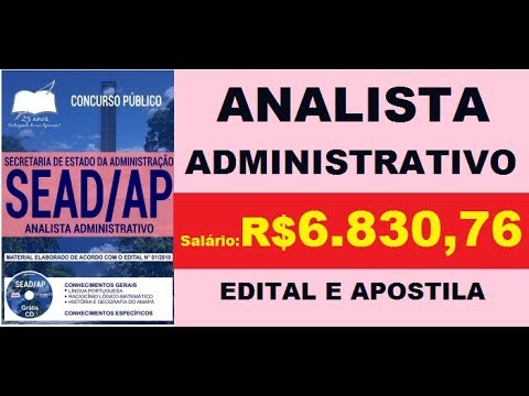 Edital Apostila Concurso SEAD AP 2018 Analista Administrativo / Amapá
