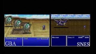 Final Fantasy IV - GBA - SNES Comparison