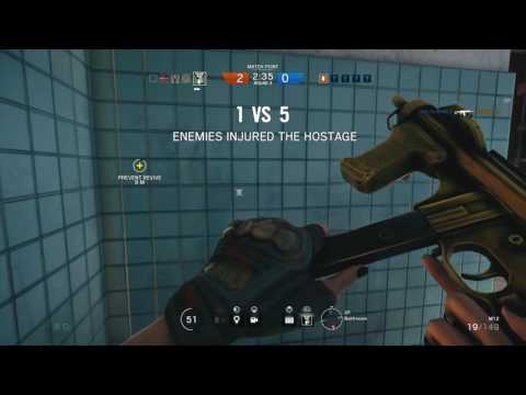 Amazing 1V5 clutch and ace using caveira (3 interrogations)