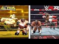 Wwe All Stars Vs Wwe 2k23 finishers Comparison