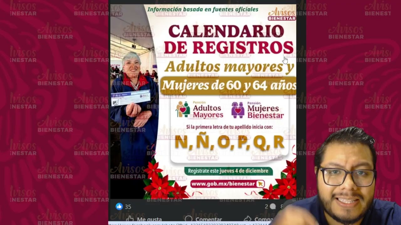 HOY 4 DE DICIEMBRE estas letras le toca asegurar la pensión adulto mayor y pensión mujeres bienestar