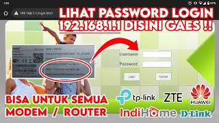 Download lagu Cara Mengetahui Password Login 192.168.1.1 || Semua Modem mp3