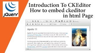 Introduction To CKEditor | How to embed ckeditor in html Page 💡  Rich text editor