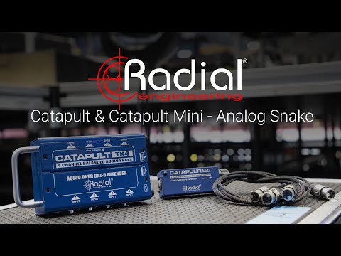 How to connect analog audio through cat 5 ethernet with the Radial Catapult