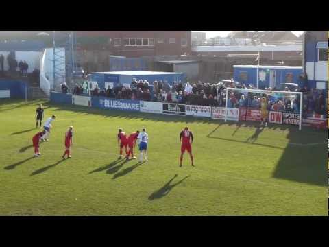 Barrow v Kettering Town 18/02/2012. Richie Baker scores a penalty.