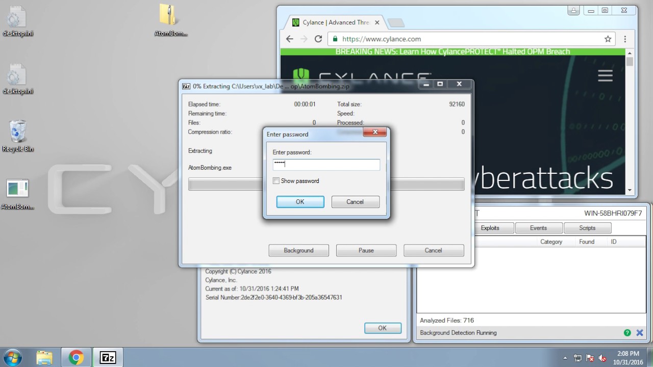 CylancePROTECT® vs. AtomBombing Exploit