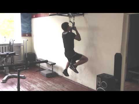Roman Dubovich (17y.o. 65kg b.w.) 0,5 amplitude pull ups on 50mm rotation handle +34kg